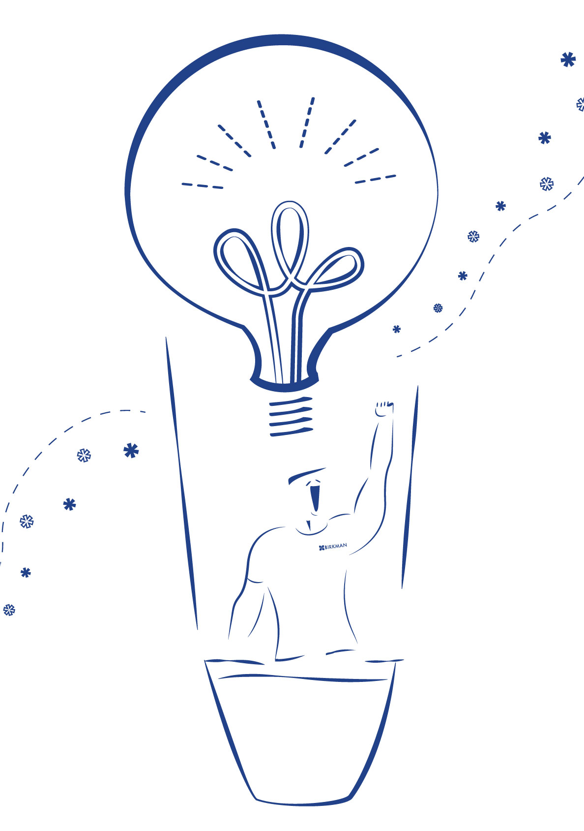 Iteration of thinker illustration